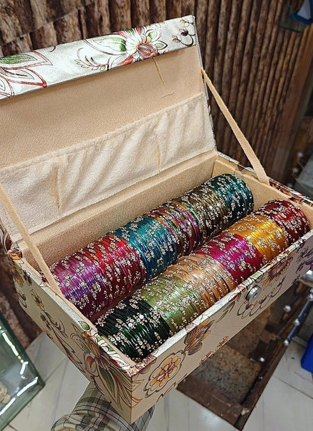 Jelly Stone Glass Bangles Combo Box Wholesale Market In Surat
